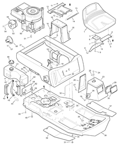 Part Location Diagram of F-99621 Briggs and Stratton Instruction Book and Parts List